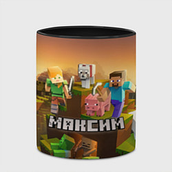 Кружка 3D Максим Minecraft, цвет: 3D-белый + черный — фото 2