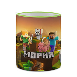 Кружка 3D Мария Minecraft, цвет: 3D-светло-зеленый кант — фото 2