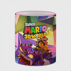 Кружка 3D Точило Боузера - Super Mario 3D World, цвет: 3D-розовый кант — фото 2