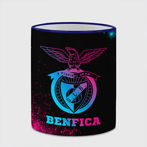 Кружка цветная Benfica - neon gradient / 3D-Синий кант – фото 2