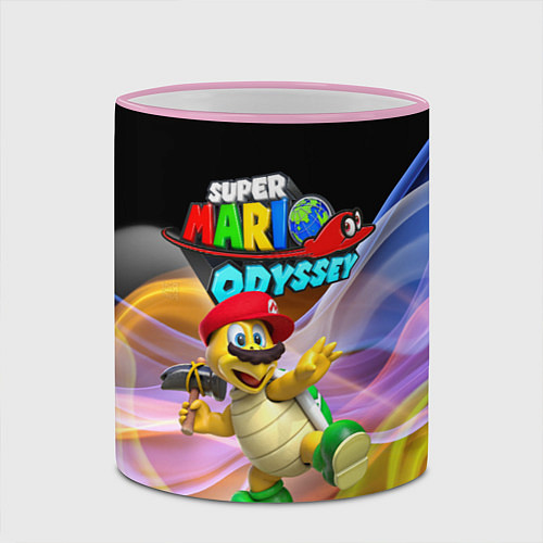 Кружка цветная Super Mario Odyssey - Hero turtle Koopa Troopa / 3D-Розовый кант – фото 2