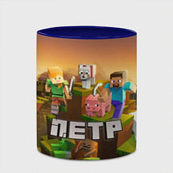 Кружка 3D Петр Minecraft, цвет: 3D-белый + синий — фото 2