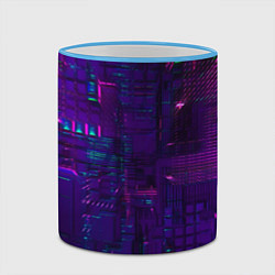 Кружка 3D Матричная вселенная неон, цвет: 3D-небесно-голубой кант — фото 2