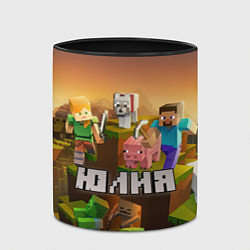 Кружка 3D Юлия Minecraft, цвет: 3D-белый + черный — фото 2