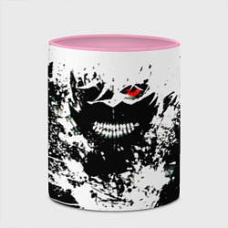 Кружка 3D Tokyo Ghoul Kaneki Ken paint, цвет: 3D-белый + розовый — фото 2