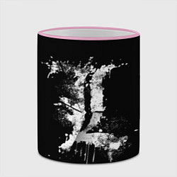 Кружка 3D Тетрадь смерти брызги красок, цвет: 3D-розовый кант — фото 2