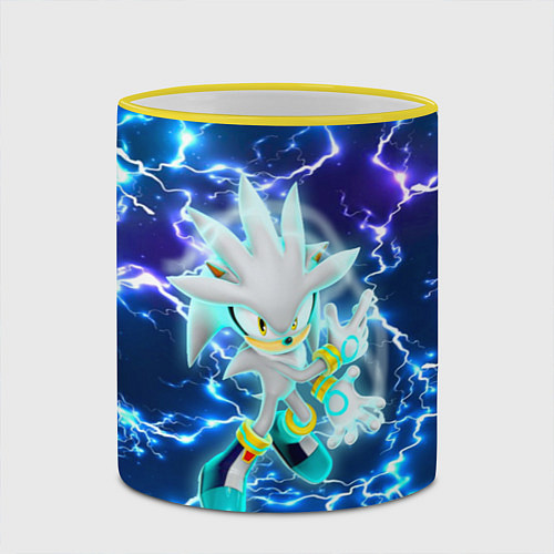 Кружка цветная Ёж Сильвер / 3D-Желтый кант – фото 2