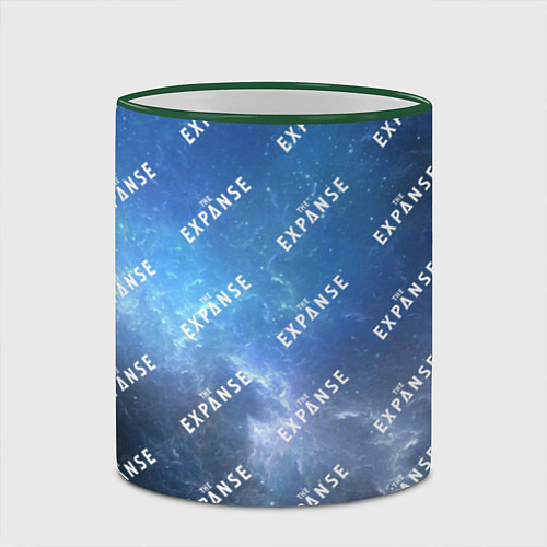 Кружка цветная The Expanse pattern / 3D-Зеленый кант – фото 2
