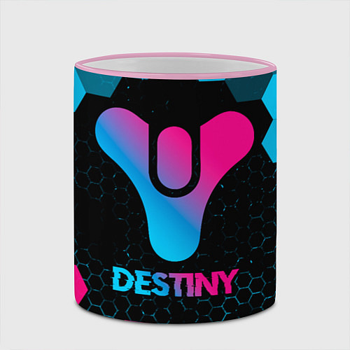 Кружка цветная Destiny - neon gradient / 3D-Розовый кант – фото 2