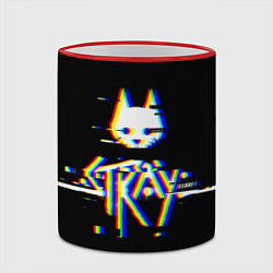 Кружка 3D Stray glitch logo, цвет: 3D-красный кант — фото 2
