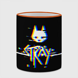 Кружка 3D Stray glitch logo, цвет: 3D-оранжевый кант — фото 2