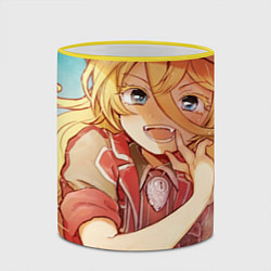 Кружка 3D Лайза, цвет: 3D-желтый кант — фото 2