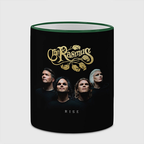 Кружка цветная The Rasmus rise / 3D-Зеленый кант – фото 2