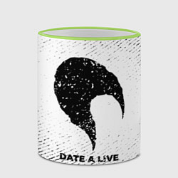 Кружка 3D Date A Live с потертостями на светлом фоне, цвет: 3D-светло-зеленый кант — фото 2
