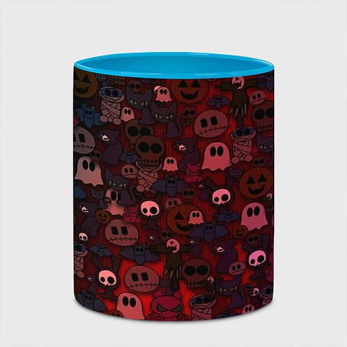 Кружка цветная Плюшевые вестники ночи / 3D-Белый + небесно-голубой – фото 2