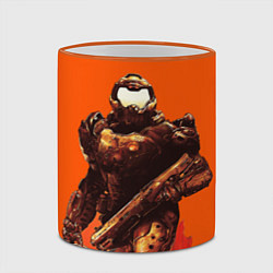 Кружка 3D Думгай с головой - Doom, цвет: 3D-оранжевый кант — фото 2