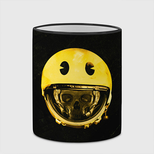 Кружка цветная Space pac-man / 3D-Черный кант – фото 2
