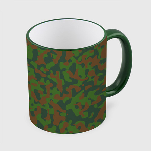 Кружка цветная Камуфляж WW2 Soviet / 3D-Зеленый кант – фото 1