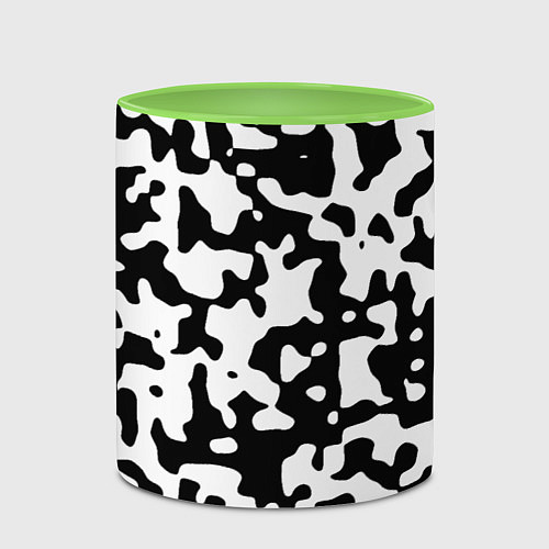 Кружка цветная Камуфляж Cowskin средний / 3D-Белый + светло-зеленый – фото 2
