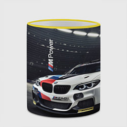 Кружка 3D BMW M 240 i racing - Motorsport, цвет: 3D-желтый кант — фото 2