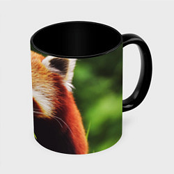 Кружка 3D Красная милая панда, цвет: 3D-белый + черный