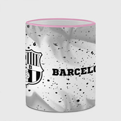 Кружка 3D Barcelona sport на светлом фоне: надпись и символ, цвет: 3D-розовый кант — фото 2