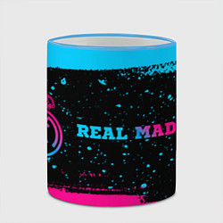 Кружка 3D Real Madrid - neon gradient: надпись и символ, цвет: 3D-небесно-голубой кант — фото 2