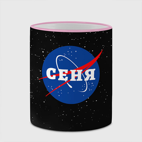 Кружка цветная Сеня Наса космос / 3D-Розовый кант – фото 2