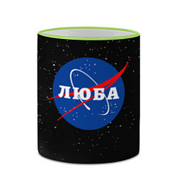 Кружка 3D Люба Наса космос, цвет: 3D-светло-зеленый кант — фото 2