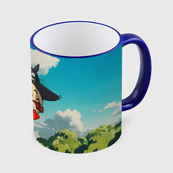 Кружка 3D Flight Totoro, цвет: 3D-синий кант