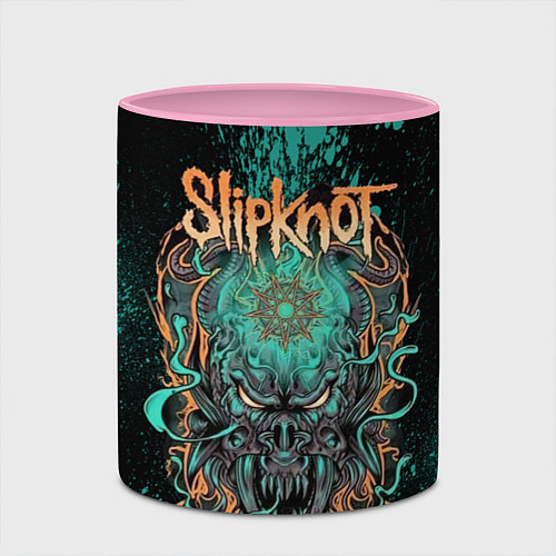 Кружка цветная Slipknot monster / 3D-Белый + розовый – фото 2