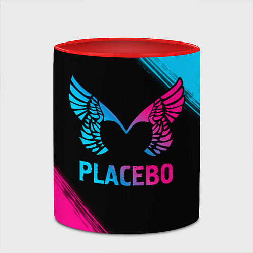 Кружка цветная Placebo - neon gradient / 3D-Белый + красный – фото 2