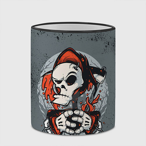 Кружка цветная Slipknot Скелет / 3D-Черный кант – фото 2
