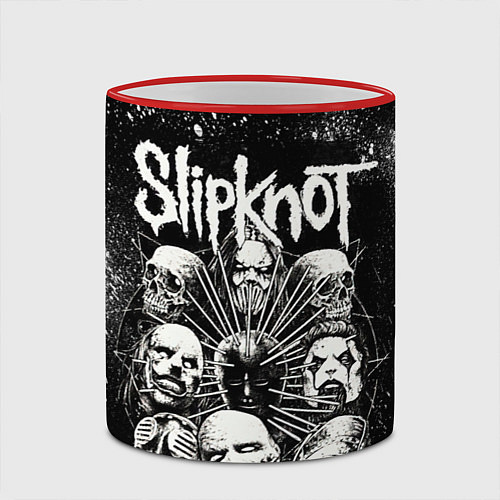 Кружка цветная Slipknot Black / 3D-Красный кант – фото 2