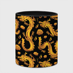 Кружка 3D Golden dragons, цвет: 3D-белый + черный — фото 2