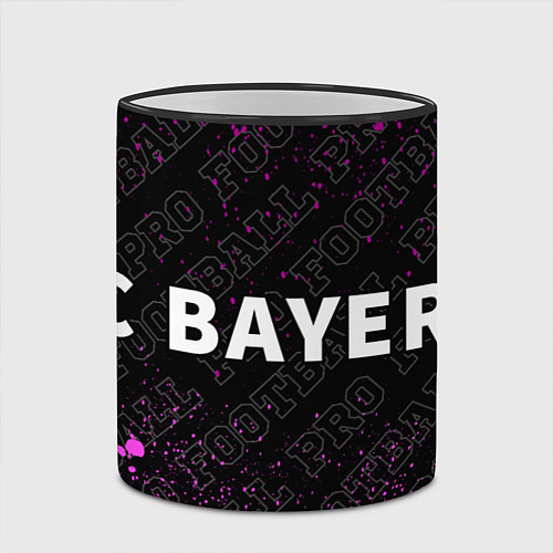 Кружка цветная Bayern pro football: надпись и символ / 3D-Черный кант – фото 2