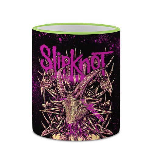 Кружка цветная Slipknot pink / 3D-Светло-зеленый кант – фото 2