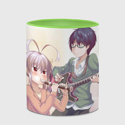 Кружка 3D Отец Ичиджо и Рэнгэ Мияучи - Деревенская глубинка, цвет: 3D-белый + светло-зеленый — фото 2