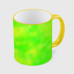 Кружка 3D Цвет сочное яблоко, цвет: 3D-желтый кант