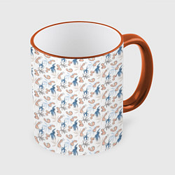 Кружка 3D Пенис и растения, цвет: 3D-оранжевый кант