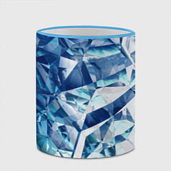 Кружка 3D Рассеивающие кристаллы, цвет: 3D-небесно-голубой кант — фото 2