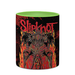 Кружка 3D Slipknot black and red, цвет: 3D-белый + светло-зеленый — фото 2