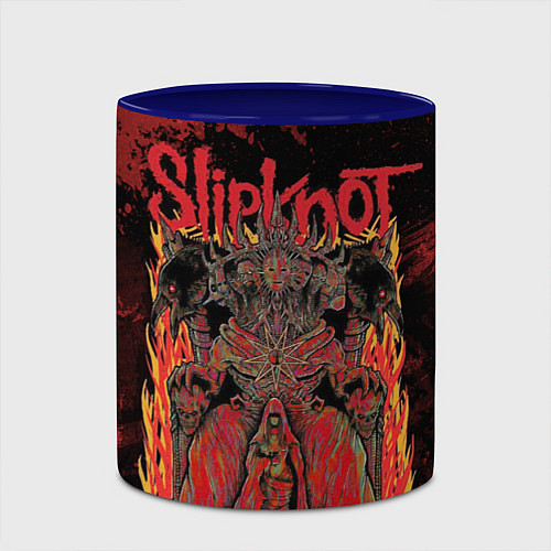 Кружка цветная Slipknot black and red / 3D-Белый + синий – фото 2