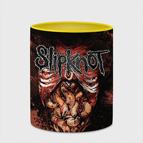 Кружка цветная Slipknot horror / 3D-Белый + желтый – фото 2