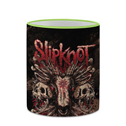 Кружка 3D Slipknot skull, цвет: 3D-светло-зеленый кант — фото 2