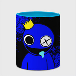 Кружка 3D Радужные друзья: улыбчивый Синий, цвет: 3D-белый + небесно-голубой — фото 2