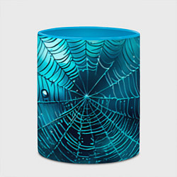 Кружка 3D Halloween паутина, цвет: 3D-белый + небесно-голубой — фото 2