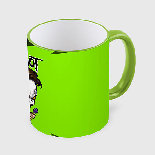 Кружка цветная Slipknot green / 3D-Светло-зеленый кант – фото 1