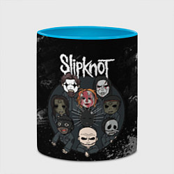 Кружка 3D Black slipknot, цвет: 3D-белый + небесно-голубой — фото 2