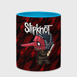 Кружка 3D Slipknot красные молнии, цвет: 3D-белый + небесно-голубой — фото 2